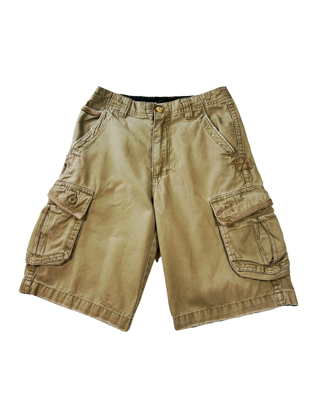 Billabong Youth Boys Cargo Shorts Size 24 Khaki Skate Surf Y2K Utility Shorts